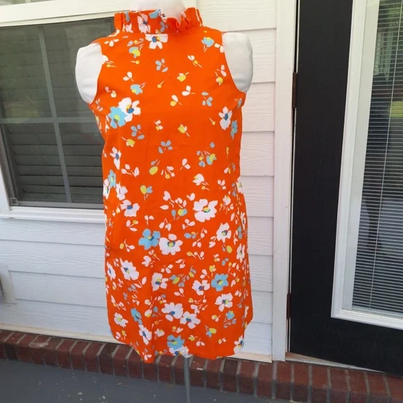 Tyler Boe Stella Dress - Size XS – Orange Floral – Sleeveless - Picture 15 of 15